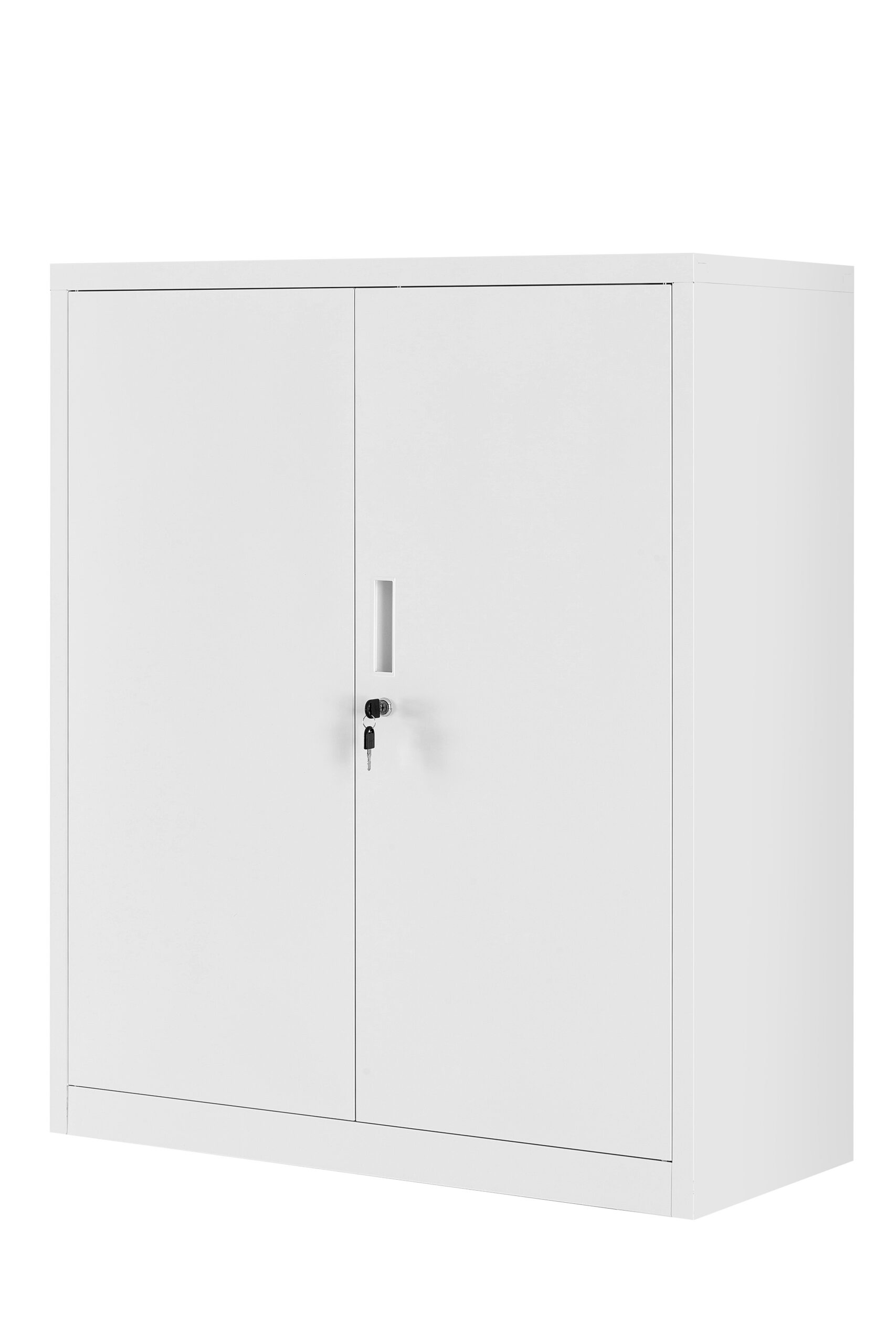 Grey Steel Storage Cabinet 106cm | 2 Door, Lockable