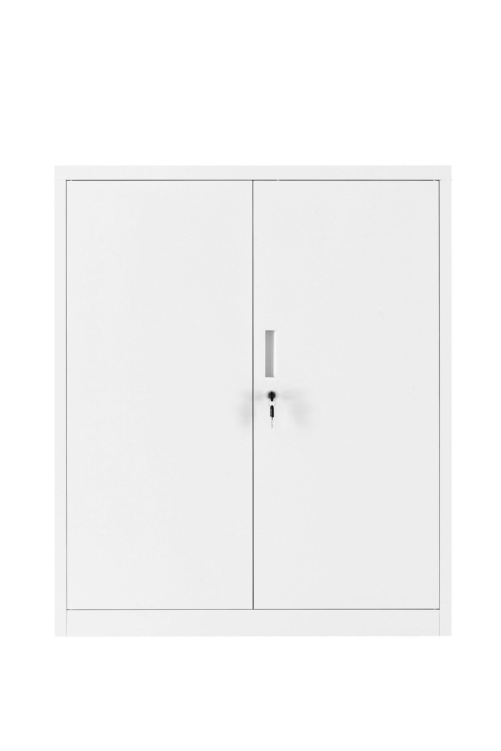 Grey Steel Storage Cabinet 106cm | 2 Door, Lockable