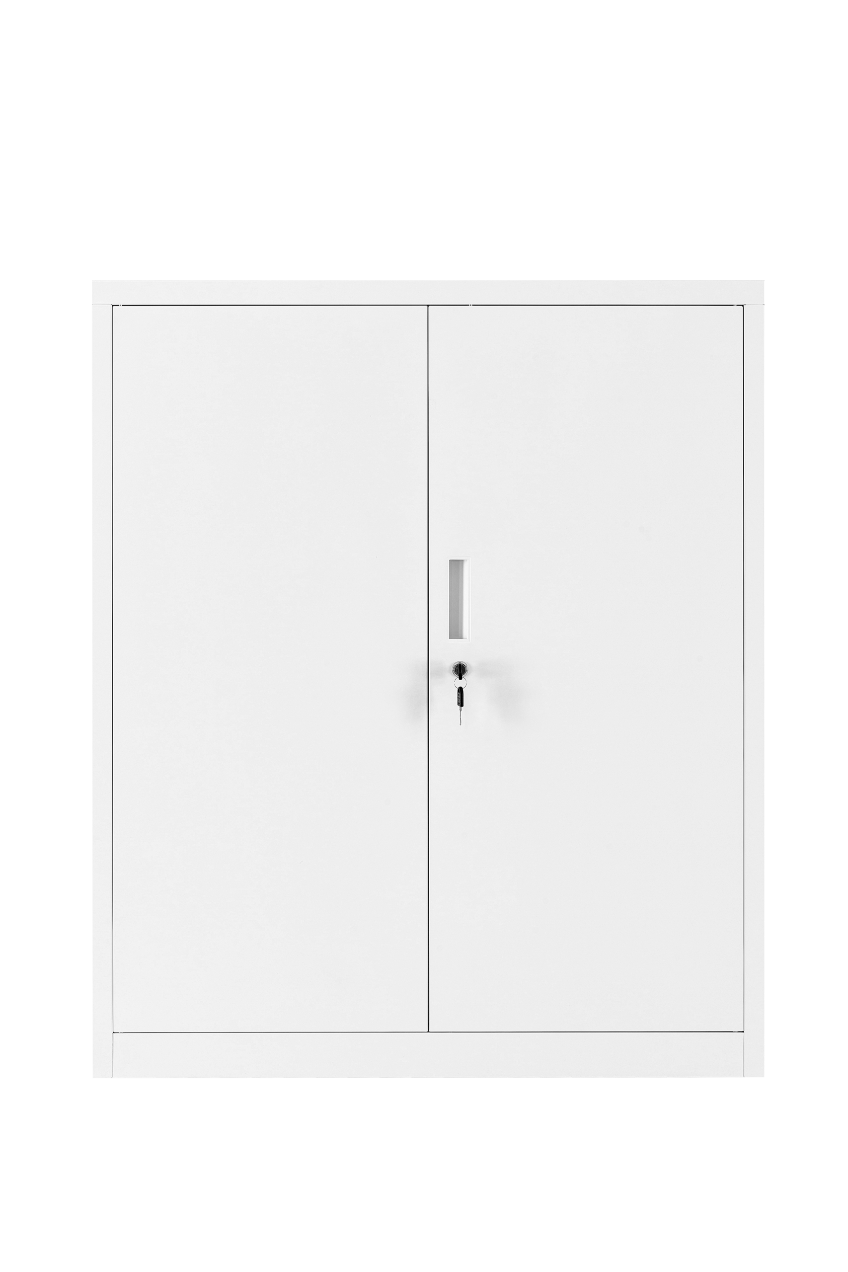 Grey Steel Storage Cabinet 106cm | 2 Door, Lockable