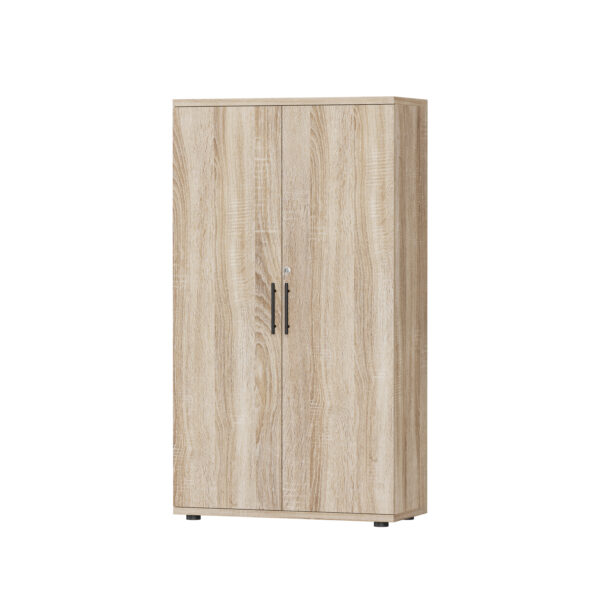 Sonoma Oak Storage Cabinet 120cm | 2 Door Lockable, 2 Shelves