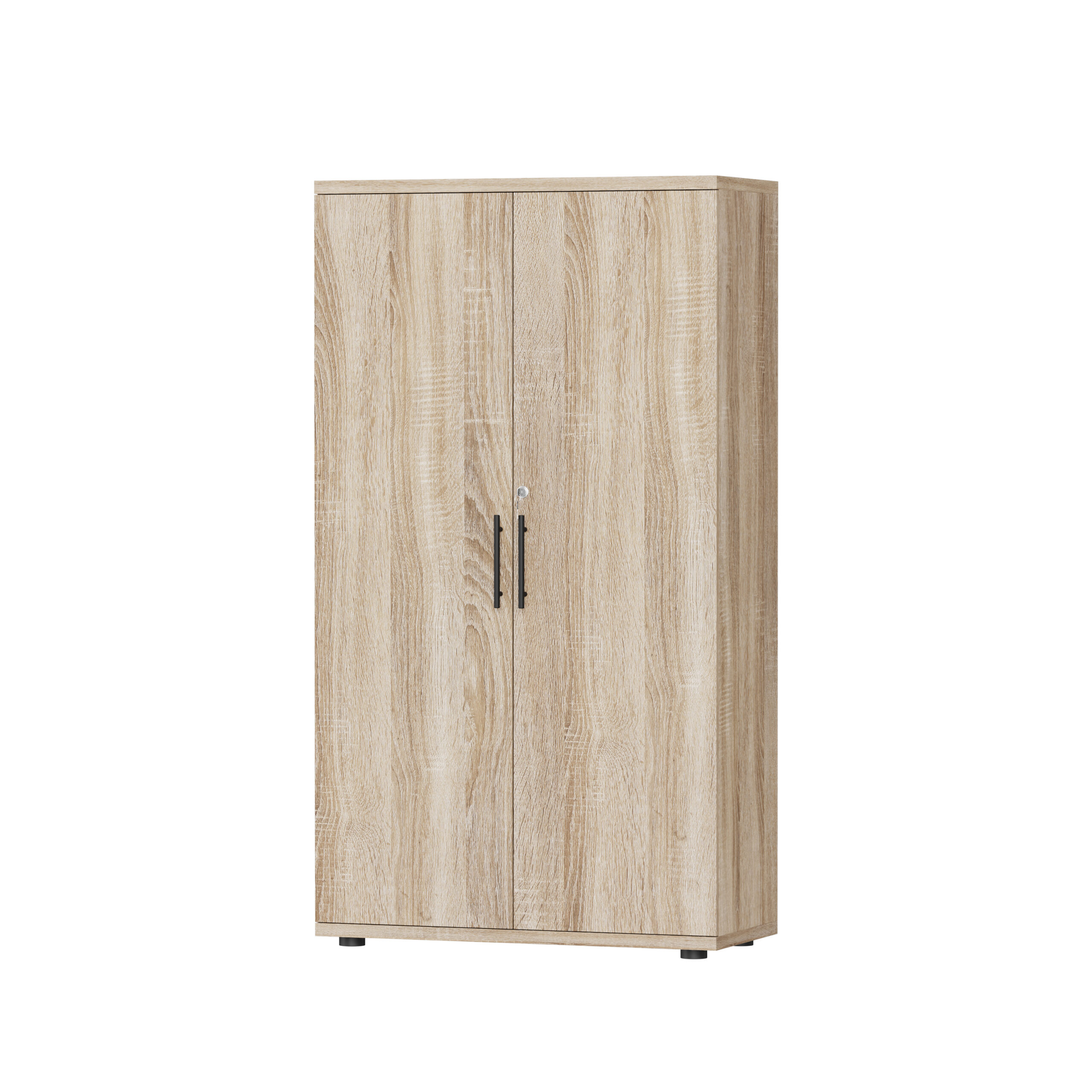 Sonoma Oak Storage Cabinet 120cm | 2 Door Lockable, 2 Shelves