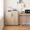 Sonoma Oak Storage Cabinet 89.5cm | 2 Door Lockable, 2 Shelves