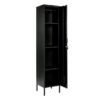 Black Metal Locker Cabinet 180cm | Lockable Single Door Storage
