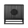 Black 60cm Sideboard Storage Cabinet | Fluted 2 Door