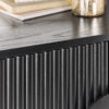 Black 60cm Sideboard Storage Cabinet | Fluted 2 Door