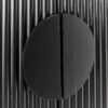 Black 60cm Sideboard Storage Cabinet | Fluted 2 Door