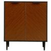 Black Mid-Century Sideboard Cabinet | 2 Door, Adjustable Shelf