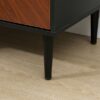 Black Mid-Century Sideboard Cabinet | 2 Door, Adjustable Shelf