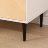 White & Oak Mid-Century Sideboard Cabinet | 2 Door, Adjustable Shelf