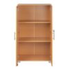 Beech Wooden Storage Cabinet 120cm | 2 Door Lockable, 2 Shelves