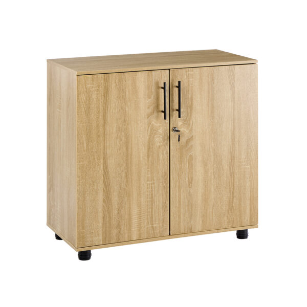 Sonoma Oak Storage Cabinet 75cm | 2 Door Lockable, 1 Shelf