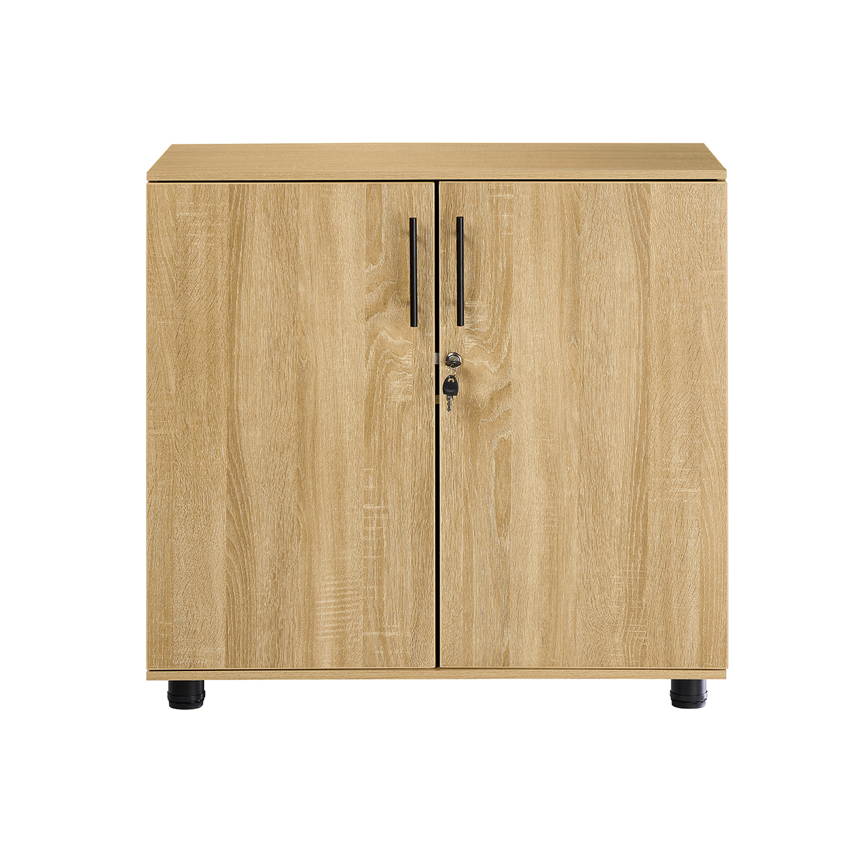 Sonoma Oak Storage Cabinet 75cm | 2 Door Lockable, 1 Shelf