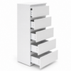 White 5 Drawer Chest of Drawers