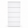 White 5 Drawer Chest of Drawers