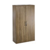 Dark Oak Storage Cabinet 140cm | 2 Door Lockable, 3 Shelves