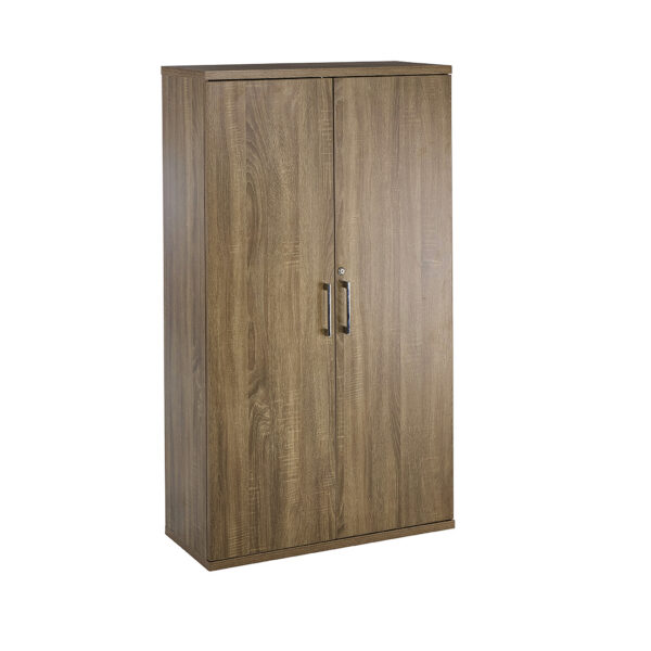 Dark Oak Storage Cabinet 140cm | 2 Door Lockable, 3 Shelves
