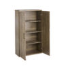 Dark Oak Storage Cabinet 140cm | 2 Door Lockable, 3 Shelves