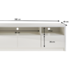 White 200cm TV Stand Cabinet with LED Lights | Up to 90 Inch TVs